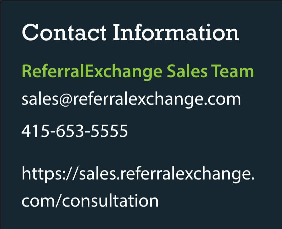 contact referralexchange